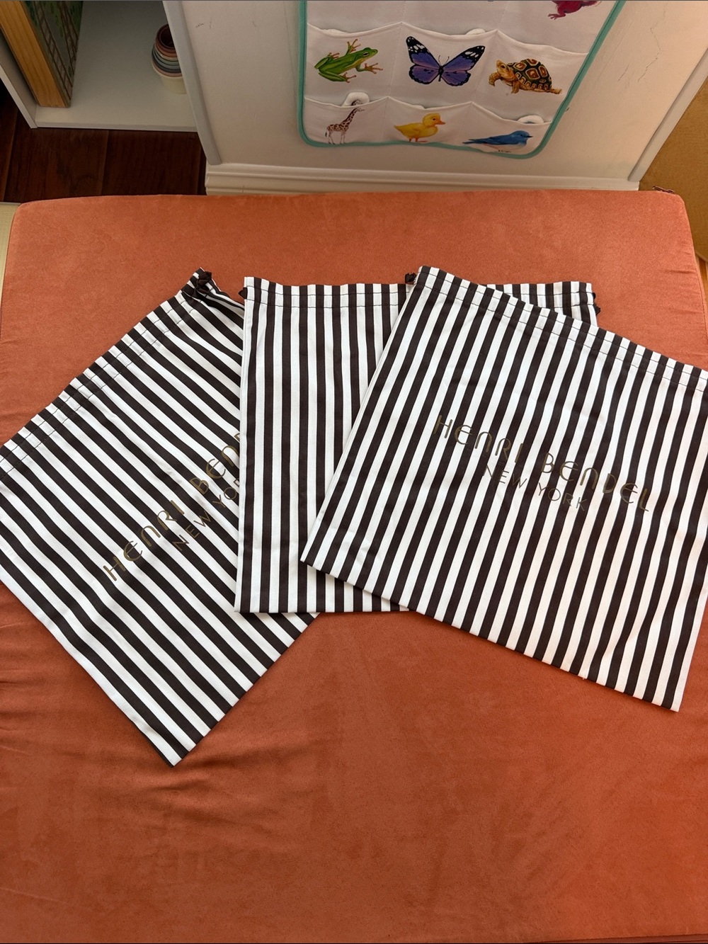 3x Henri Bendel Drawstring Dust Bags